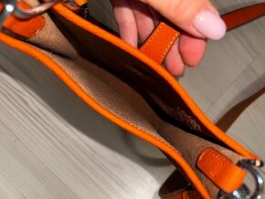 Hermes mini Evelyne v ikonickej oranžovej plus konik - 4