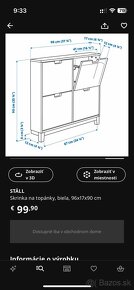 Ikea Ställ skrinka na topanky - 4