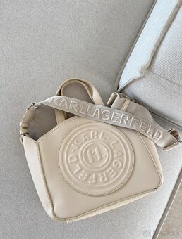 Karl Lagerfeld béžová velká kabelka / crossbody - 4