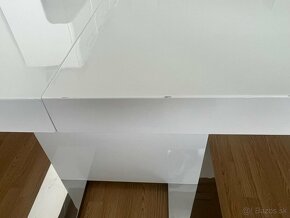 Biely jedálenský stôl - roztahovací - 4