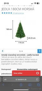 Umelý vianočný stromček - jedľa horská 180cm - 4