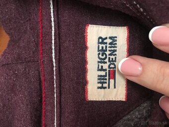 TOMMY HILFIGER originál fialová pánska mikinka L/XL - 4