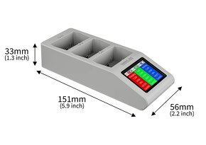 Nabíjaci Hub pre 3ks bateriek-drony DJI Mini 3/4 Pro,LCD - 4