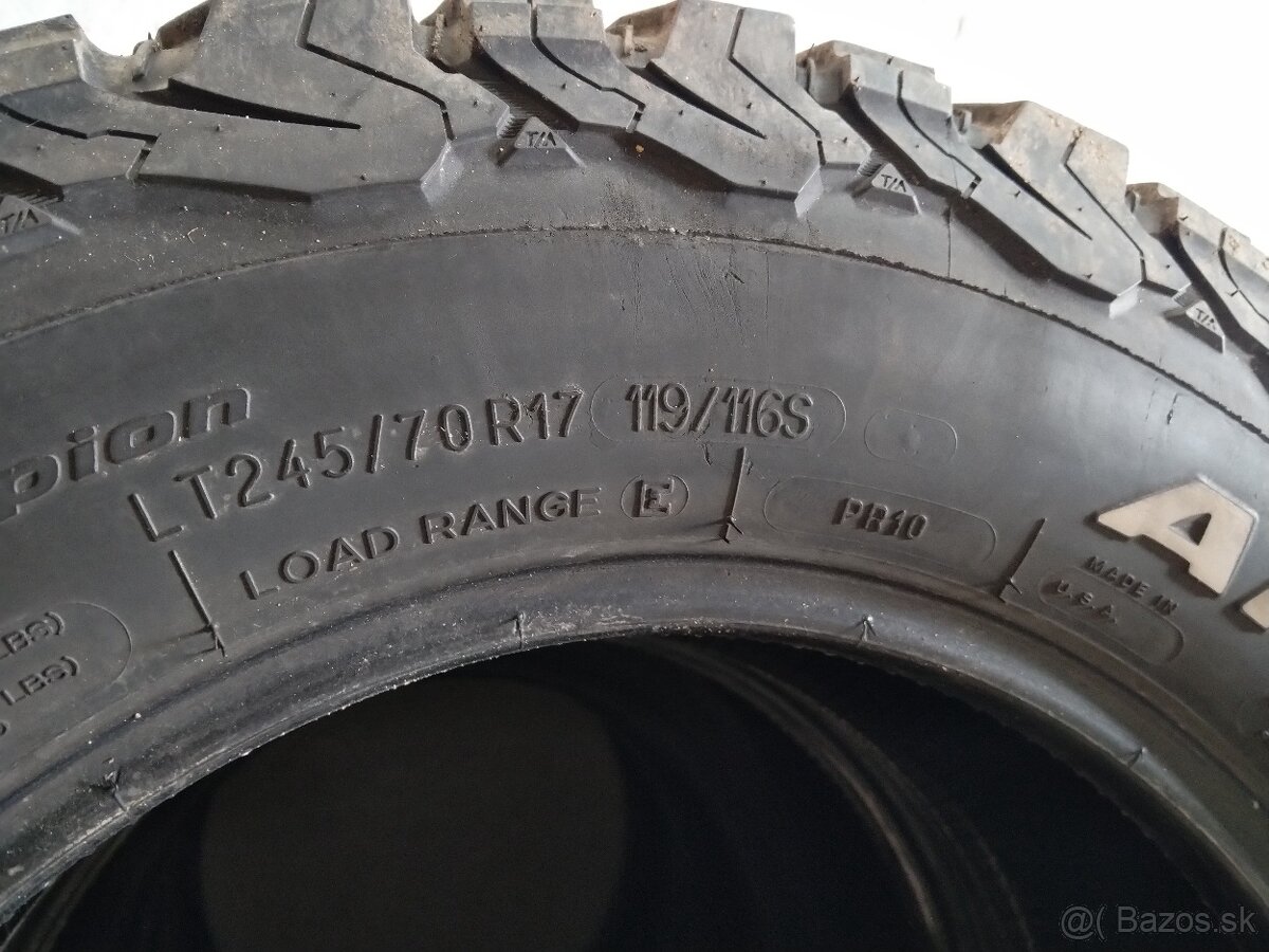 Predám bf goodrich Allterrain a/t 245/70r17