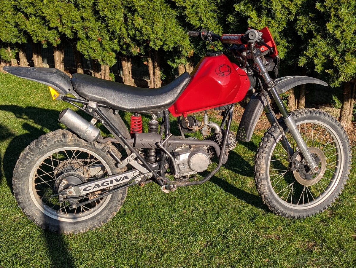 Cagiva Elefant prerobená na motor 125 4t