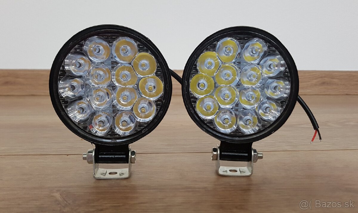 LED SVETLA OKRUHLE - 2ks - 42W + KABELÁŽ