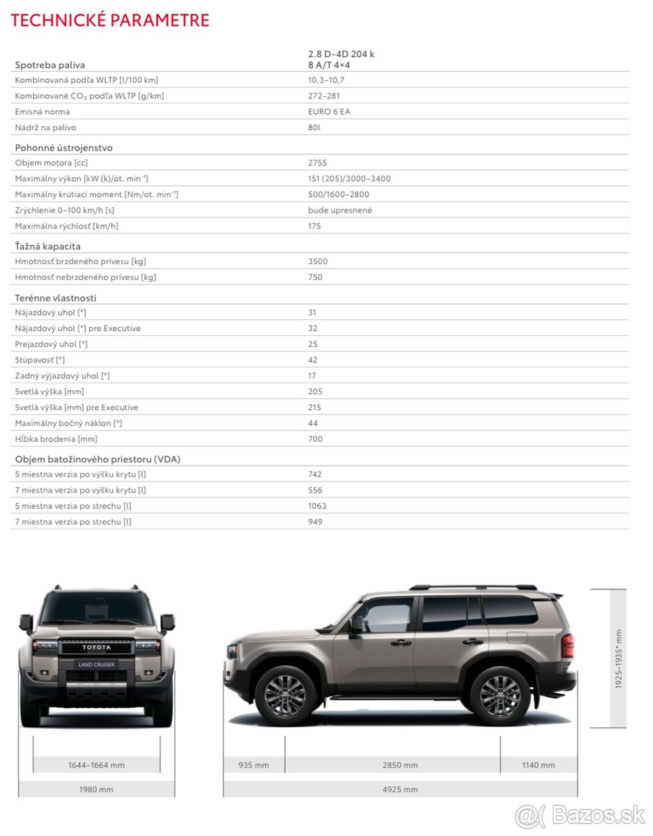 Toyota Land Cruiser 2.8 D-4D odpocet DPH