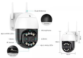 8 Mpx WiFi IP kamera vonkajšia otočná - 5