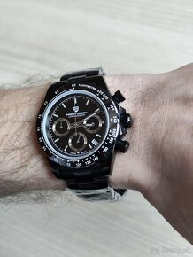 Luxusné hodinky - Pagani Design Black Silver 2 typy náramkov - 5