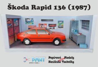 Papierový model - ŠKODA Rapid 136 (1987) červená - 5