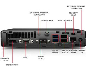 HP ProDesk 400G2 DM, G4400T, 8GB RAM, 250GB SSD Samsung EV - 5