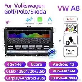 Radio 9 palcove 8 jadro processor Vw golf,passat,touran - 5