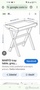 Predám sivý nočný/ servírovací stolík IKEA - 5