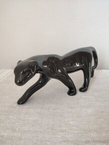 Keramia veľký čierny panther keramická soška 30 cm - 5