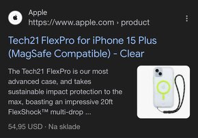 Tech21 FlexPro obal pre Iphone 14+ plus ZLAVA 75% - 5