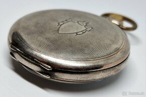 Vintažné vreckové hodinky Omega 1925, striebro - 5