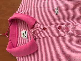 LACOSTE originál baby pink damske tricko 38 - 5