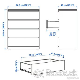 IKEA MALM (komoda) - 5