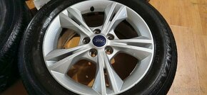 Predám alu. disky Ford 5x108 R16 ,TPMS ,matice,pneu - 5