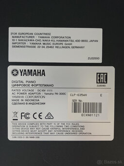 Predám klavír Yamaha CLP-635 - 5