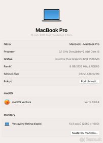 Macbook PRO 13, 8GB, 500GB, Super Baterie - 5