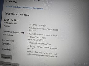 Nepouzivany DELL 5531 s i7 16GB RAM A Geforce MX550 grafikou - 5