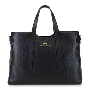 čierna minimalistická kožená kabelka wittchen - nová - 5