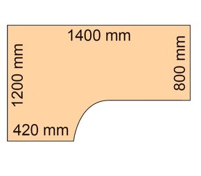 Rohový kancelársky pracovný stôl  ľavý - 5