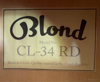 Predám klasickú gitaru Blond CL 34 RD. - 5