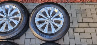 Volkswagen 215/65 R17, snímače tlaku, krytky, komplet sada - 5