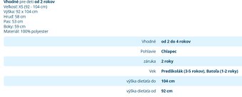 Karnevalovy kostym pirat 92/104 - 5