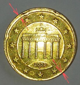 Chyborazba - 20 cent Nemecko 2002 F - 5