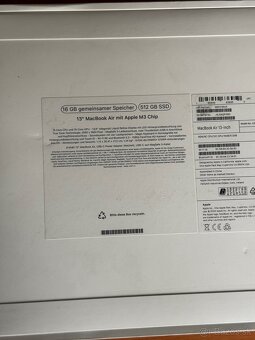 MacBook Air 13 M3 Chip 16/512gb - neodbalený, záruka - 5