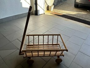 Drevený vozík - rebriňák prírodný - 5