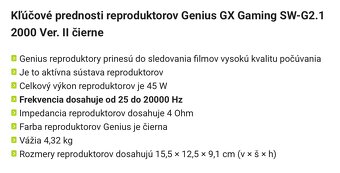 Repro sústava Genius GX Gaming SW-G2.1 2000 - 5