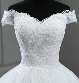 Princeznovské svadobné šaty,velkost 38 - 5