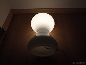 Retro bílá skleněná lampa - 5