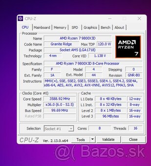 High end herný PC AMD 9870X3D + 4070 Ti + 32GB 6000 Mt/s - 5