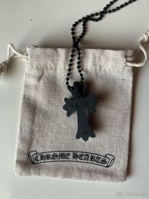 CHROME HEARTS SILICONE CROSS NECKLACE BLACK - 5