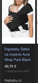 Ergobaby aura wrap šatka čierna - 5