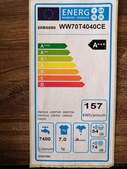 Práčka Samsung  WW70T4040CE - 5