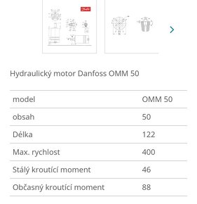 Predám Hydromotory Damfoss OMM 50,32,20 - 5