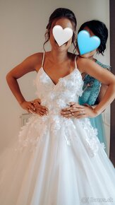Rozprávkové svadobné šaty vo farbe IVORY - 5