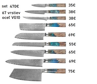 Set nozov z damaskovej ocele - 5