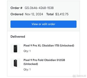 Google Pixel 9 Pro Fold Obsidian 512GB (Nerozbalený) - 5