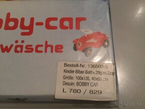 POSTEĽNÉ OBLIEČKY BOBBY CAR do postieľky + darček - 5