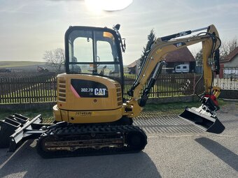 Minibagr CAT 302.7D CR hyd.svahovka+podkopy, 3t - 5