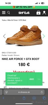 Nike Air Force 1 GTX Boot Gore-Tex 41 veľ - 5