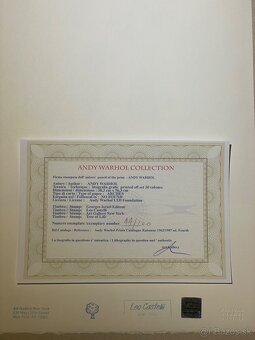 Andy Warhol "Moonwalk" Limitovaná edícia_Certifikát - 5