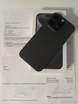 iPhone 15 pro 256gb black titanium, záruka 10/2025 - 5